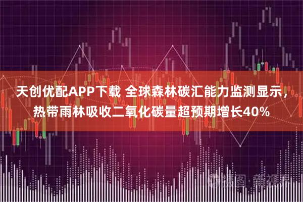天创优配APP下载 全球森林碳汇能力监测显示，热带雨林吸收二氧化碳量超预期增长40%